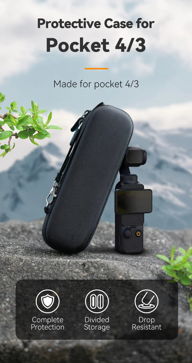 TELESIN Mini Protective Carry Bag for DJI Pocket 3 / Pocket 4