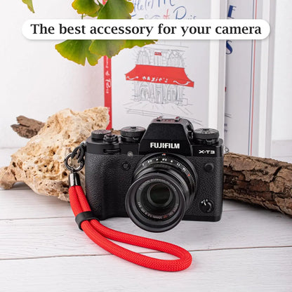 Camera Hub Essentials Compact Rope Camera Wrist Strap - Striped Black