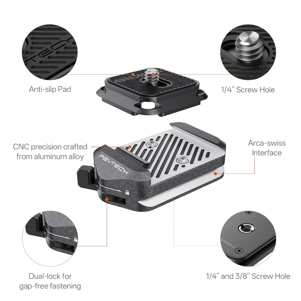 PGYTECH Arca-Type Quick Release Clamp & Plate V2