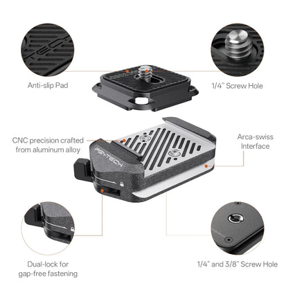 PGYTECH Arca-Type Quick Release Clamp & Plate V2