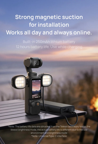 TELESIN Magnetic Mini Fill Light for DJI Osmo Pocket