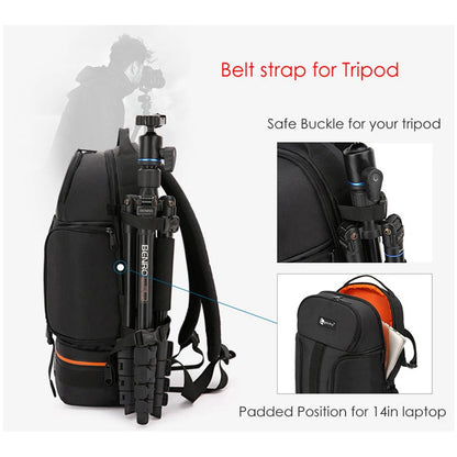 15.6 Inch Laptop Camera Backpack with Reflective Stripe