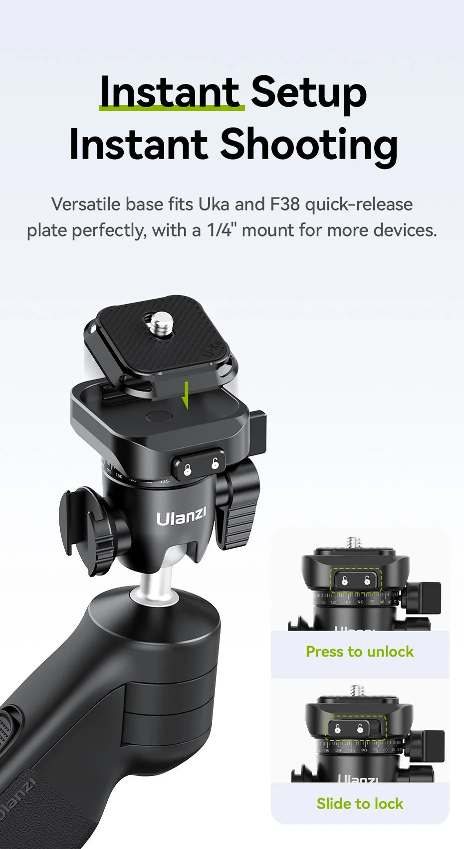 Ulanzi TT38 UKA Quick Release Tripod & Top Handle