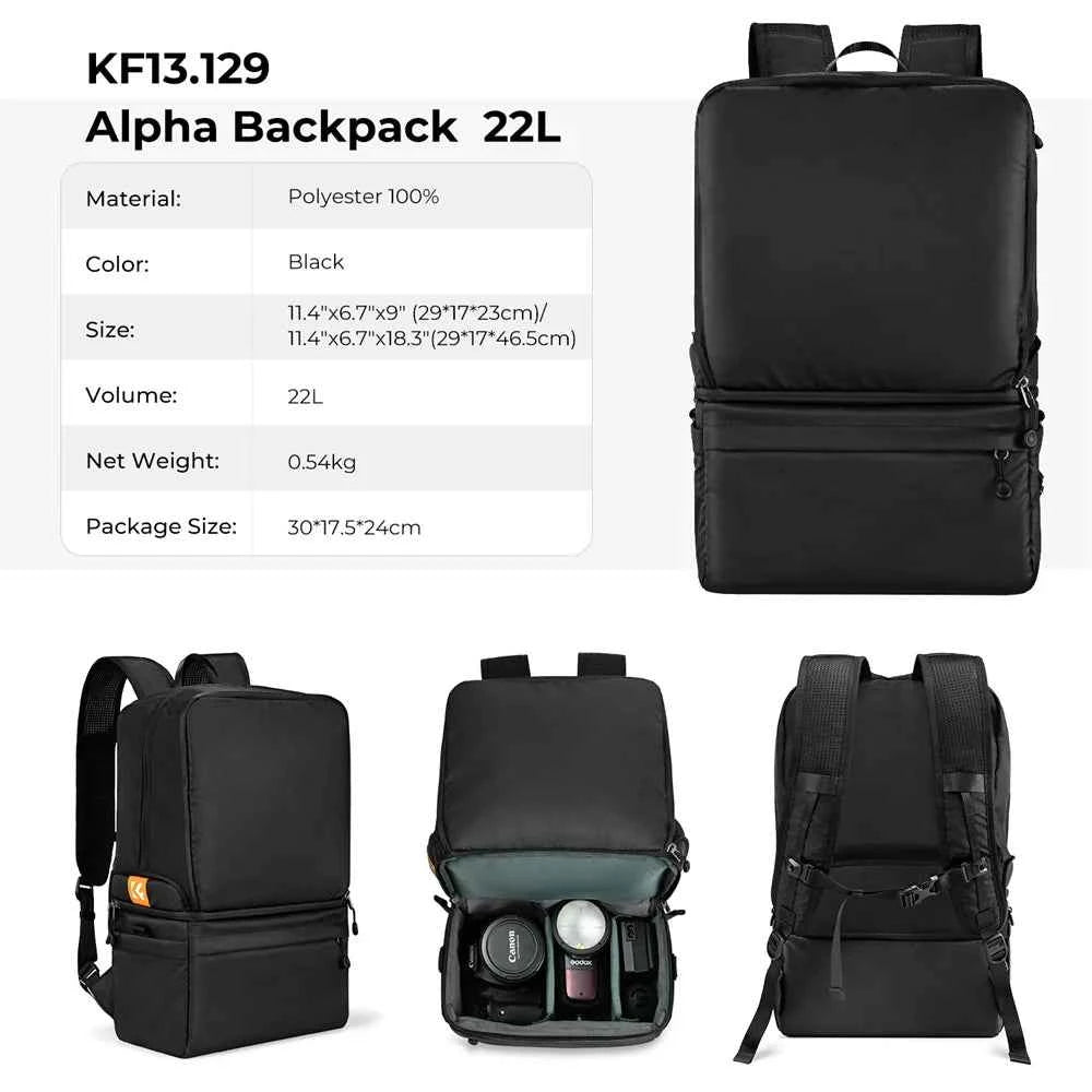 K&F Concept 22L 2-in-1 Camera Backpack & Shoulder Bag