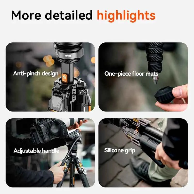 COMAN T1/T1S V5 Carbon Fibre Tripod with Video Head