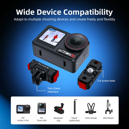 Flymile Rotating Magnetic Mount for DJI Osmo Action 3 / 4 / 5 Pro