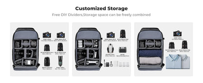 K&F Concept 25L Camera Backpack with Rain Cover