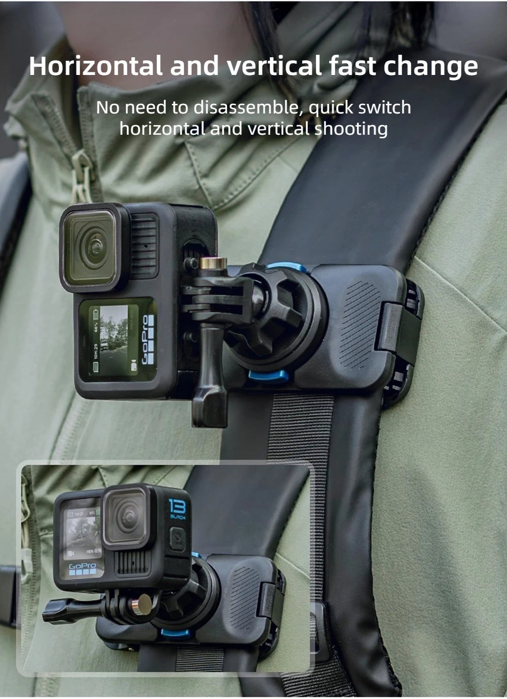 Coogens T6 Pro Magnetic Quick Release Backpack Camera Clip