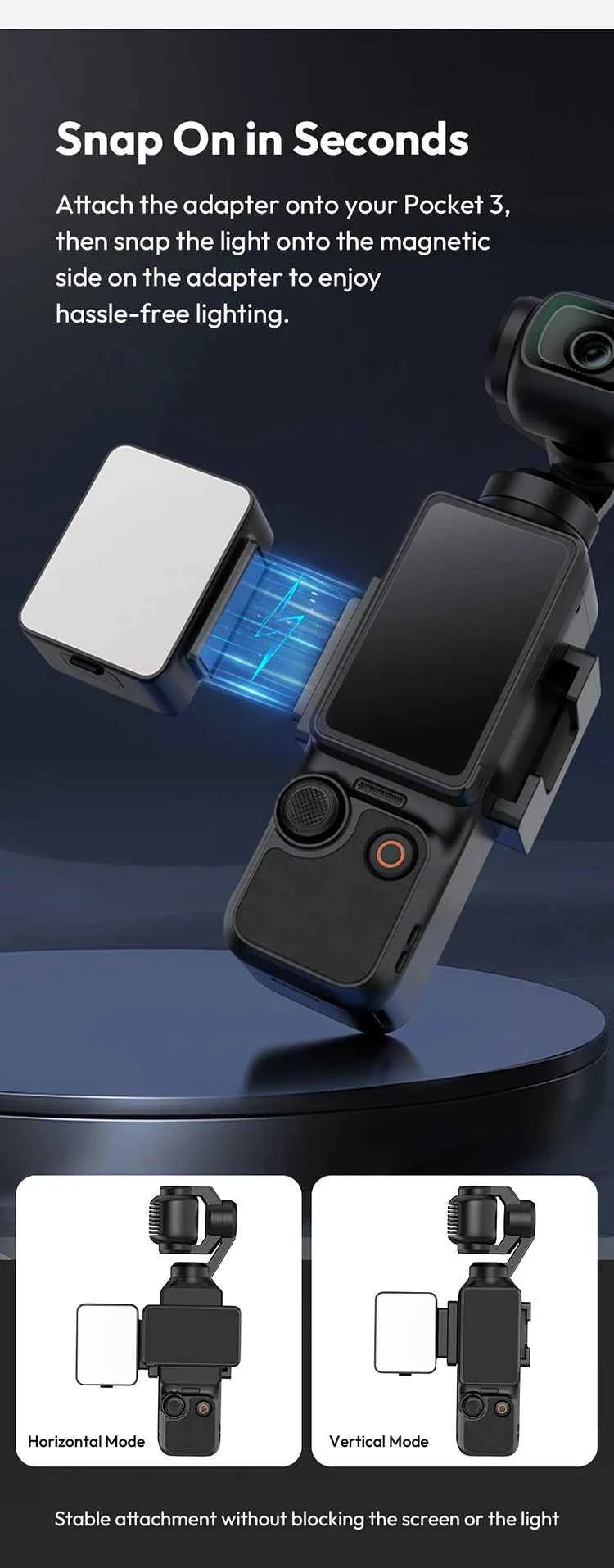 Ulanzi LM001 Magnetic Video Light for DJI Osmo Pocket 3 / 4
