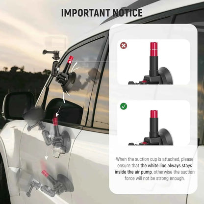 NEEWER Triple Suction Cup Car Mount Kit for Action Cameras