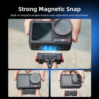 Flymile Rotating Magnetic Mount for DJI Osmo Action 3 / 4 / 5 Pro