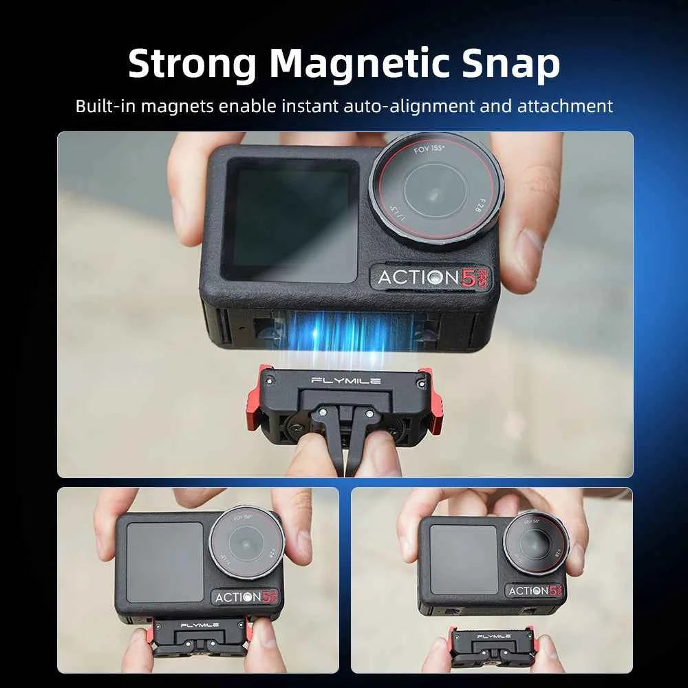 Flymile Rotating Magnetic Mount for DJI Osmo Action 3 / 4 / 5 Pro