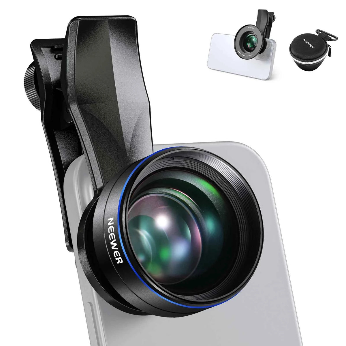 NEEWER 60mm 2x Telephoto Phone Lens with Clip and Filter Adapter