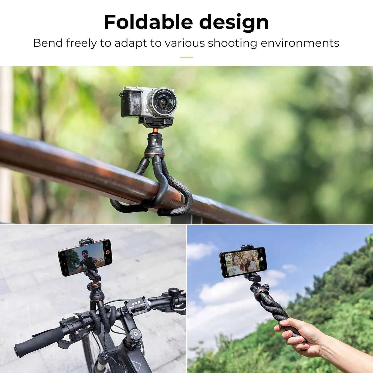 K&F MS01 Flexible Mini Phone Tripod with Remote