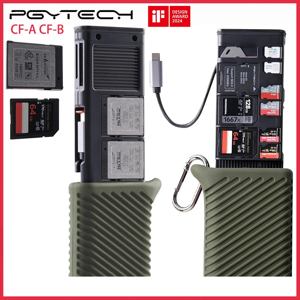 PGYTECH CFexpress CreateMate Card Reader Case - CFA Green