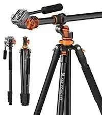 K&F T254A7 231cm Fluid Head Tripod with Transverse Column