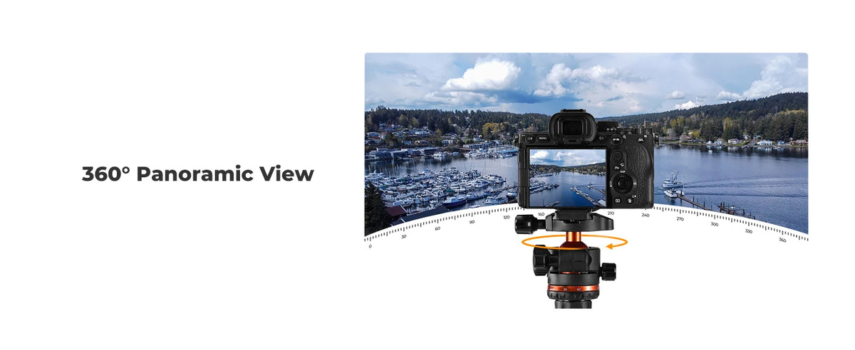 K&F 178cm Aluminium Travel Tripod with Ball Head