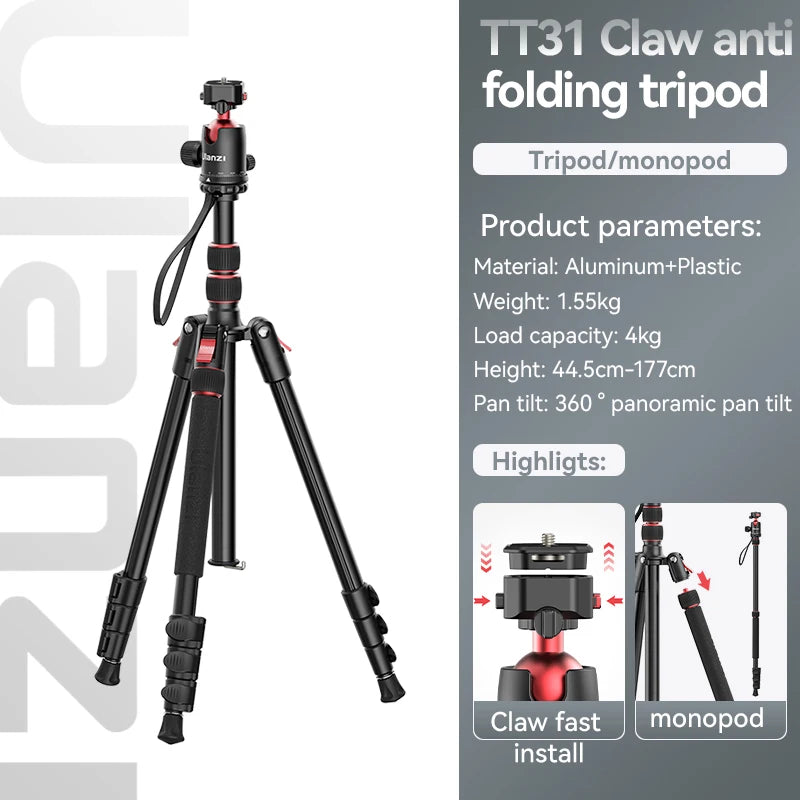 Ulanzi TT31 Claw Professional Tripod Monopod