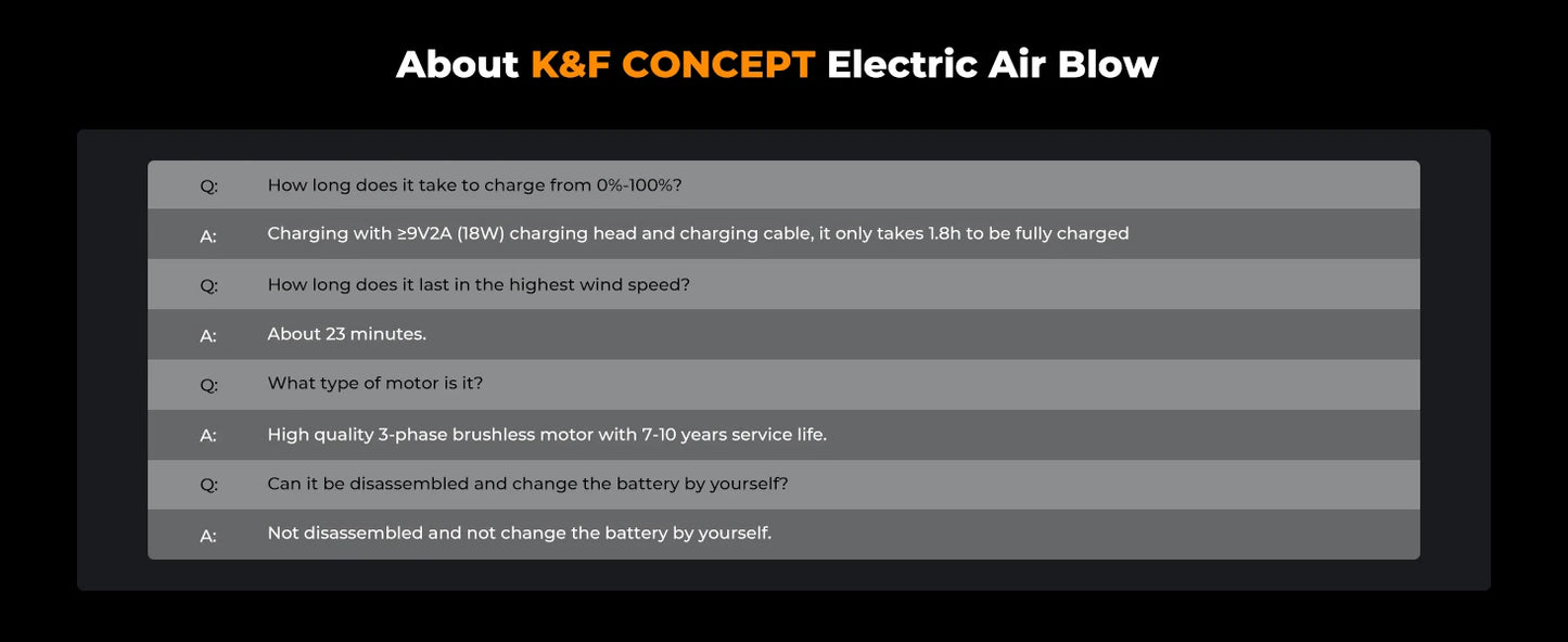 K&F Cordless Electric Air Duster & Camera Cleaner