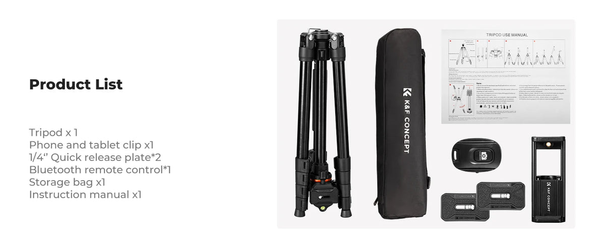 K&F O275A5 192cm Detachable Monopod Camera Tripod