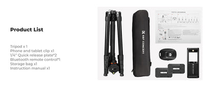 K&F O275A5 192cm Detachable Monopod Camera Tripod