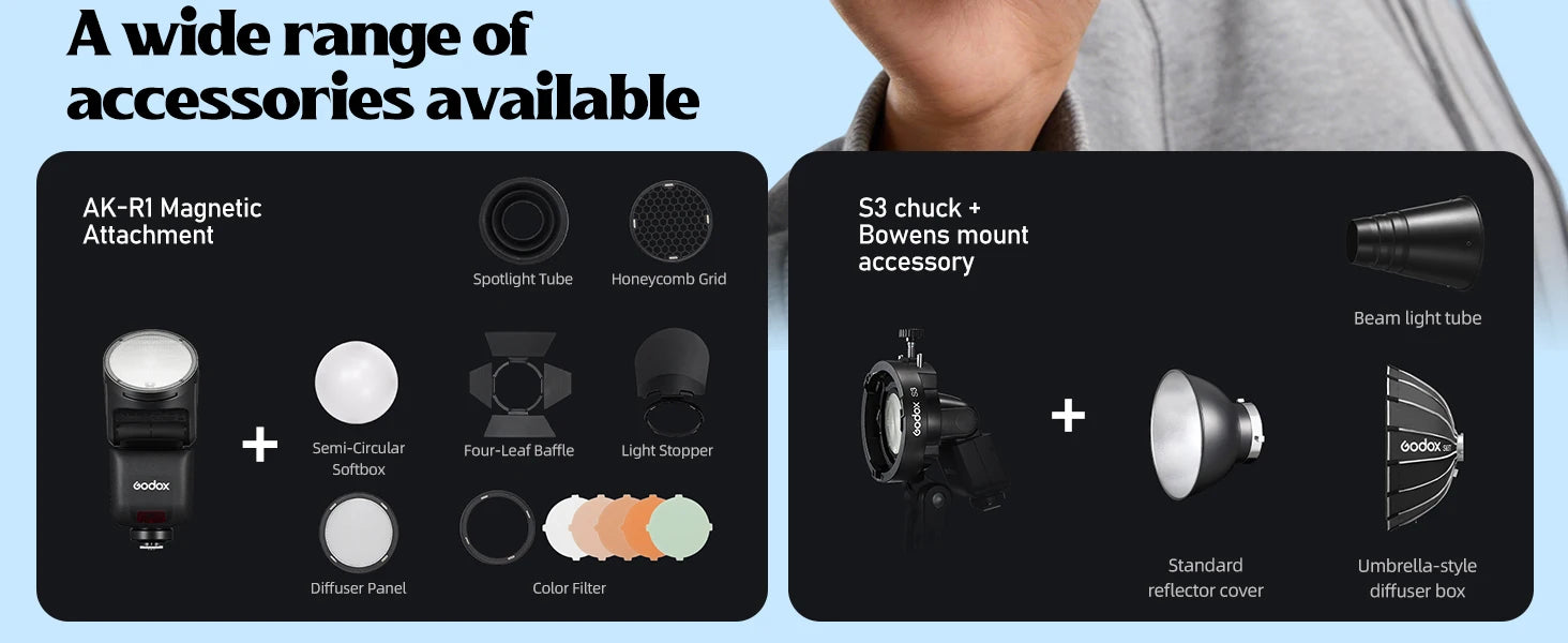 Godox V1 Mid TTL Li-Ion Round Head Camera Flash - V1 mid UK