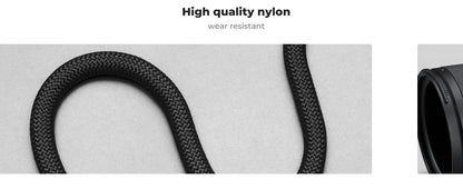 K&F Concept 100cm Nylon Rope Camera Strap - Green Stripe