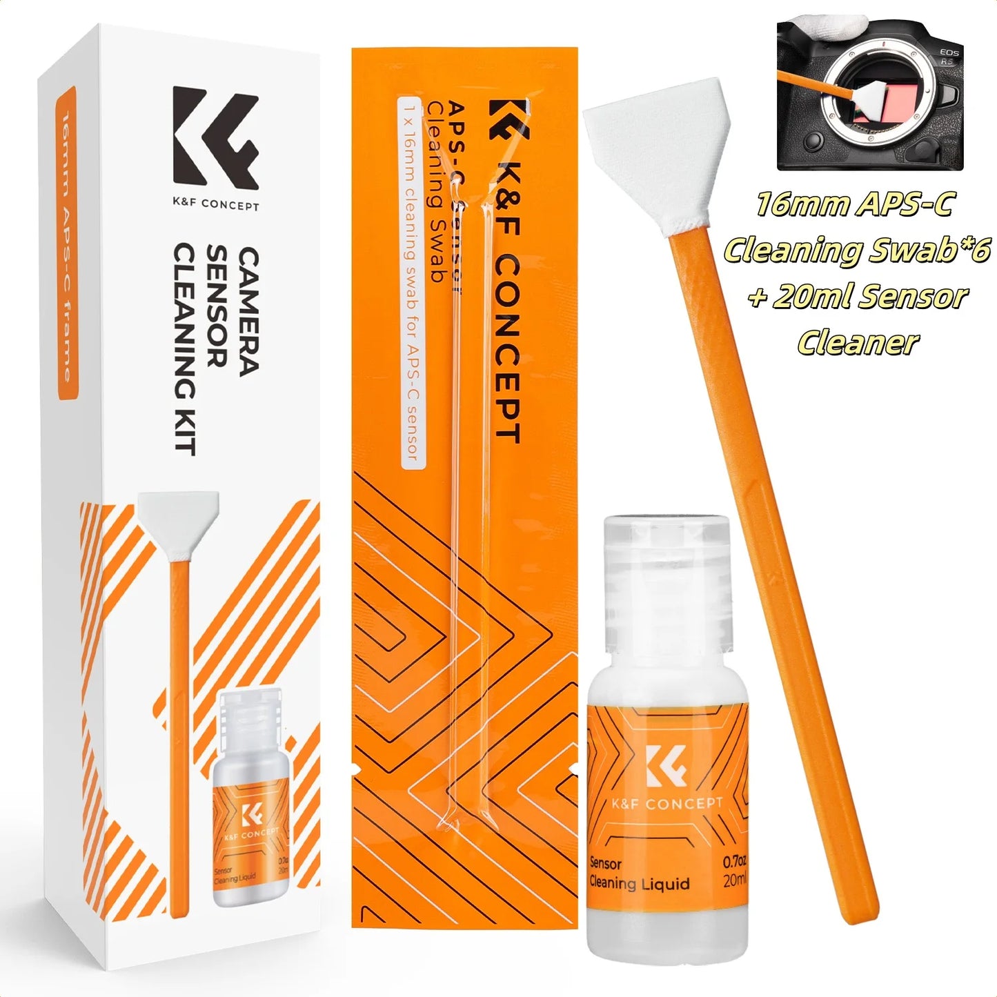 K&F Concept Camera Sensor Cleaning Swab & Liquid Kit