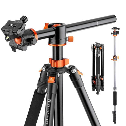 K&F T255A3 186cm Aluminium Tripod with Transverse Column
