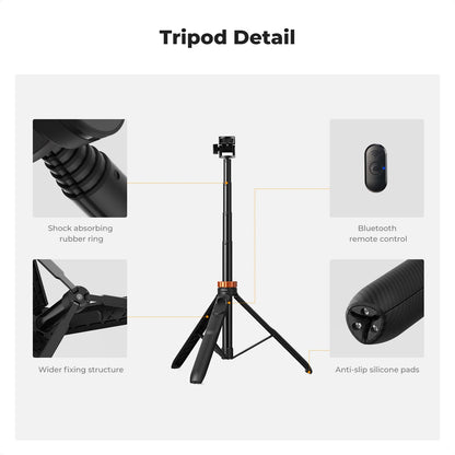 K&F MS24 175cm Phone Selfie Stick Tripod