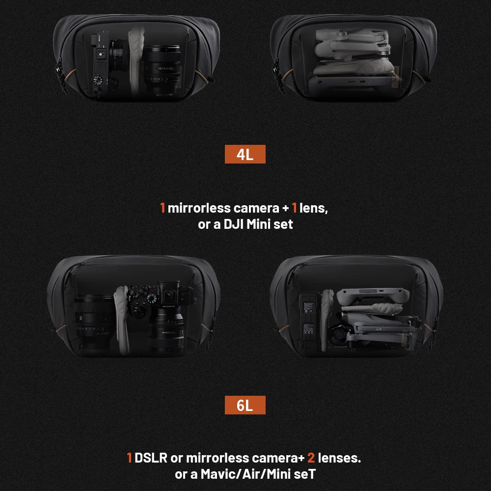 PGYTECH OneGo Solo V2 Camera Sling Bag 4L / 6L / 10L