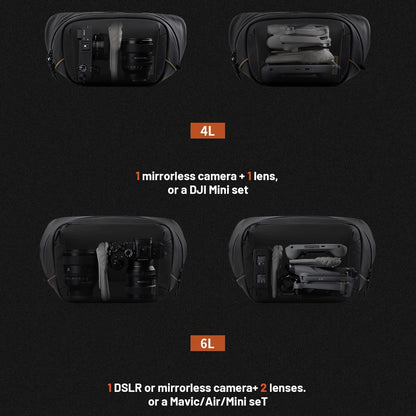 PGYTECH OneGo Solo V2 Camera Sling Bag 4L / 6L / 10L
