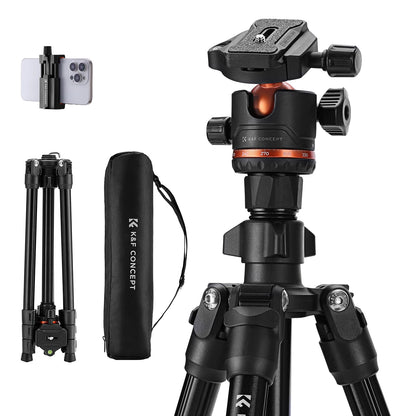 K&F 178cm Aluminium Travel Tripod with Ball Head
