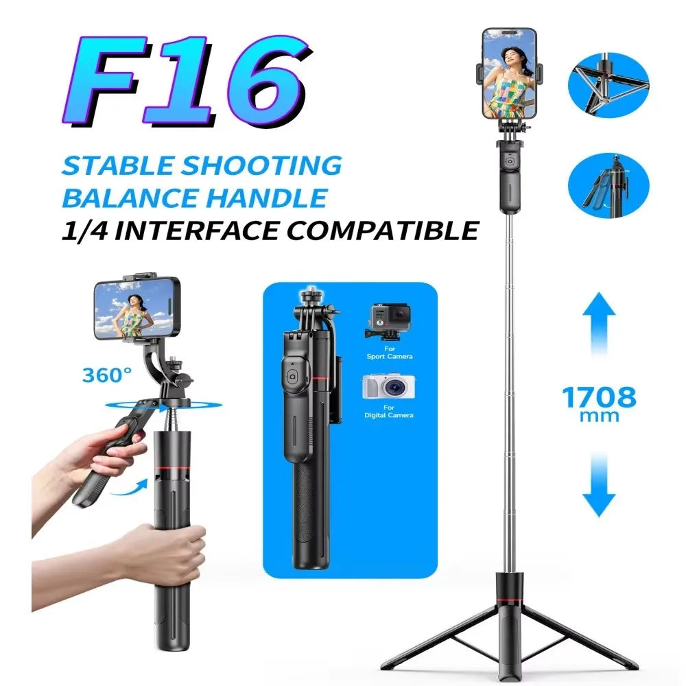 MEUYAG F16 170cm Selfie Stick Tripod with Fill Light