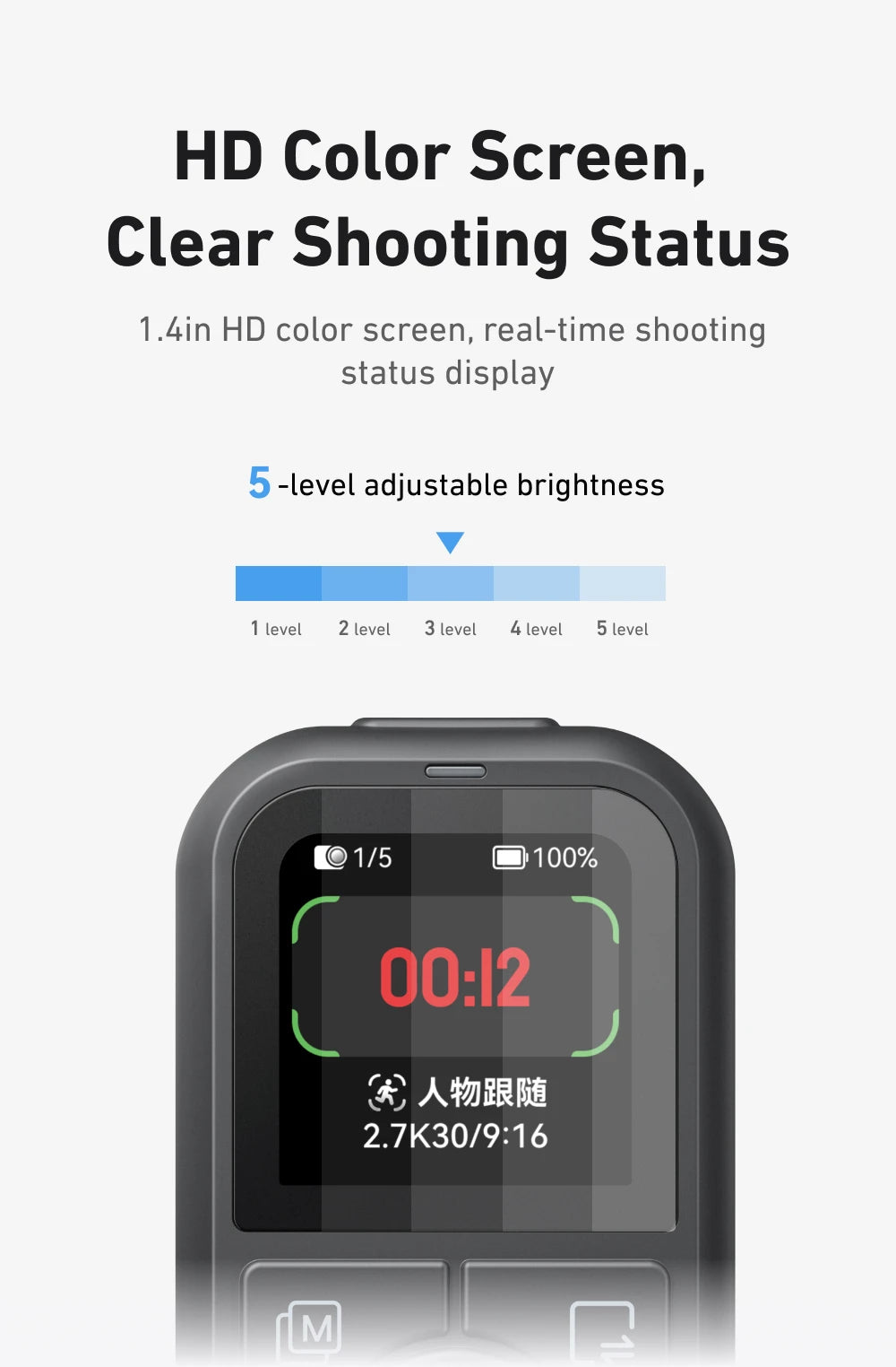 TELESIN Bluetooth Remote for DJI Osmo Action 4 / 5 / 6