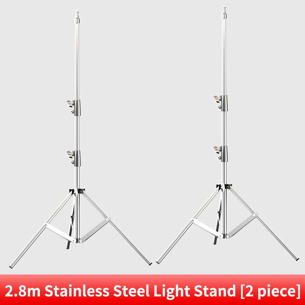 Heavy-Duty Stainless Steel Photography Light Stand