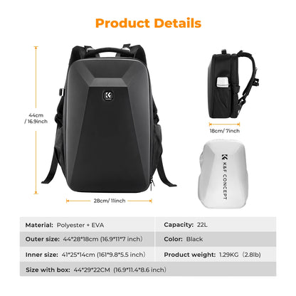 K&F 22L Hard Shell Camera Backpack