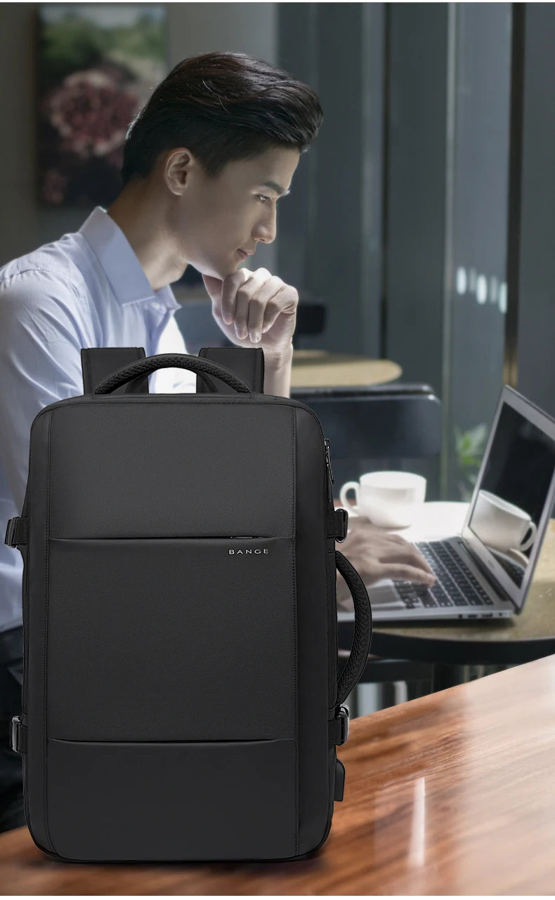 BANGE 17.3 Inch Expandable Travel Backpack with USB Port