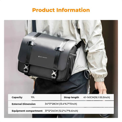 K&F CONCEPT 10L Camera Sling Bag Shoulder Backpack Photography Crossbody Camera Bag for Sony Nikon Canon DSLR with Tripod Holder