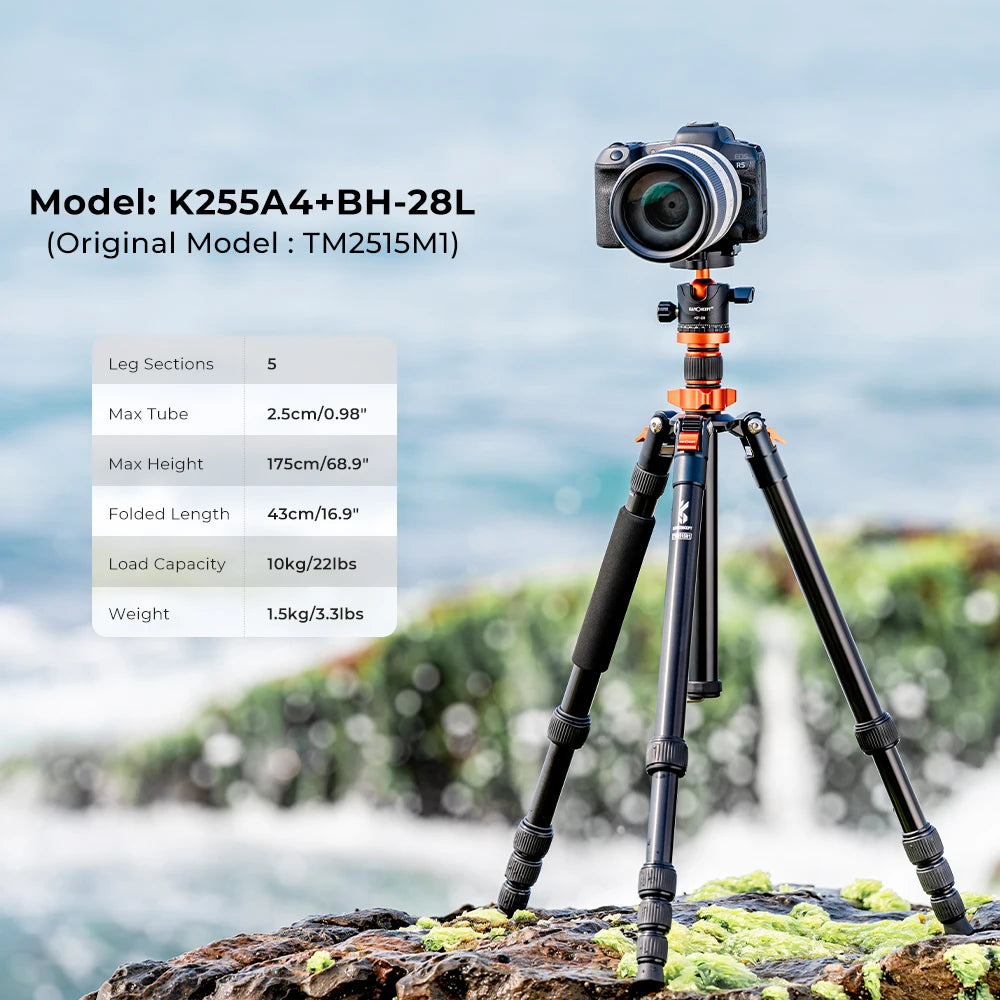 K&F Concept K255A4 68-Inch Aluminium Monopod Tripod