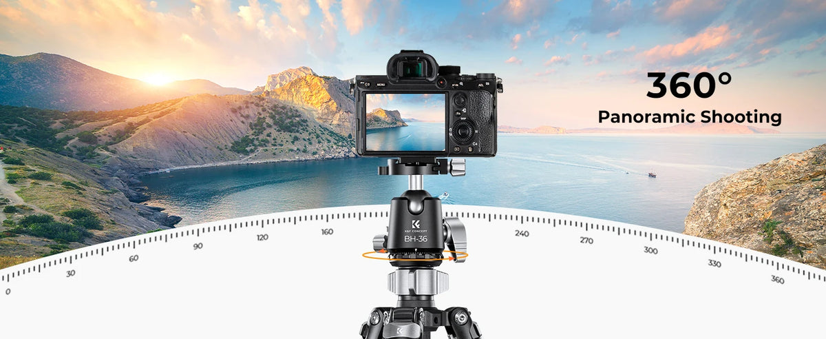 K&F X284C4 Carbon Fibre Tripod with BH-36 Ball Head