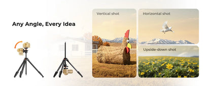 K&F A305A1 63 Inch Aluminium Tripod with Arca-Compatible Ball Head