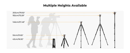 K&F O275A5 192cm Detachable Monopod Camera Tripod