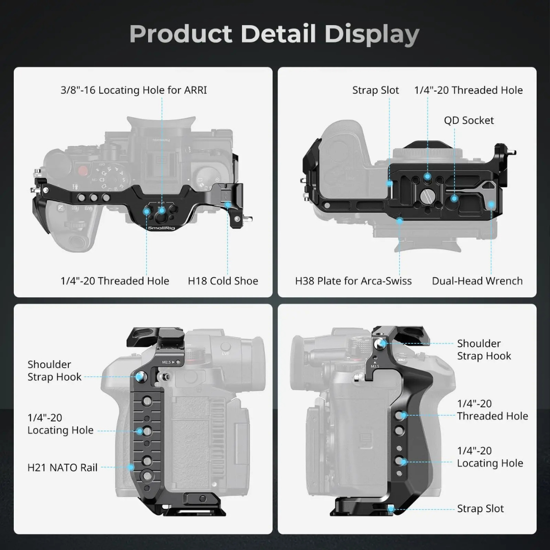 SmallRig HawkLock Quick Release Cage Kit for Panasonic Lumix GH7 / GH6