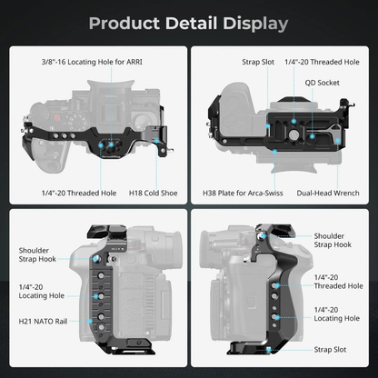 SmallRig HawkLock Quick Release Cage Kit for Panasonic Lumix GH7 / GH6