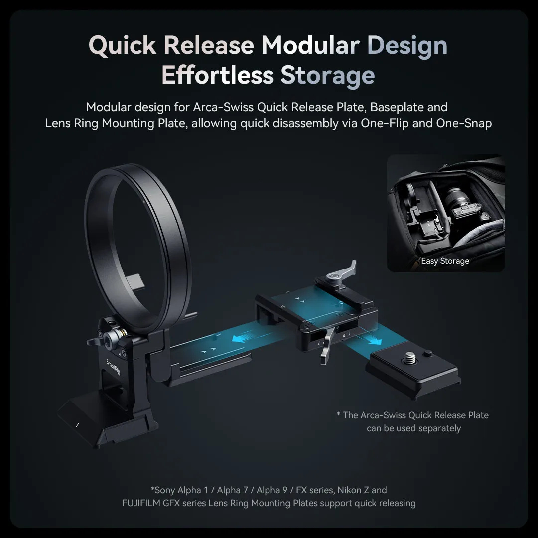 SmallRig 4244 Rotatable Mount Plate Kit for Sony Alpha / FX Series
