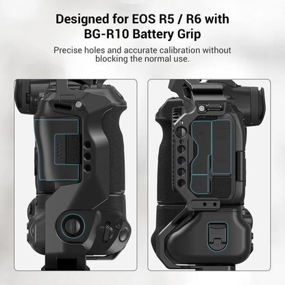 SmallRig Camera Cage for Canon EOS R5 / R6 / R5 C with BG-R10 Battery Grip