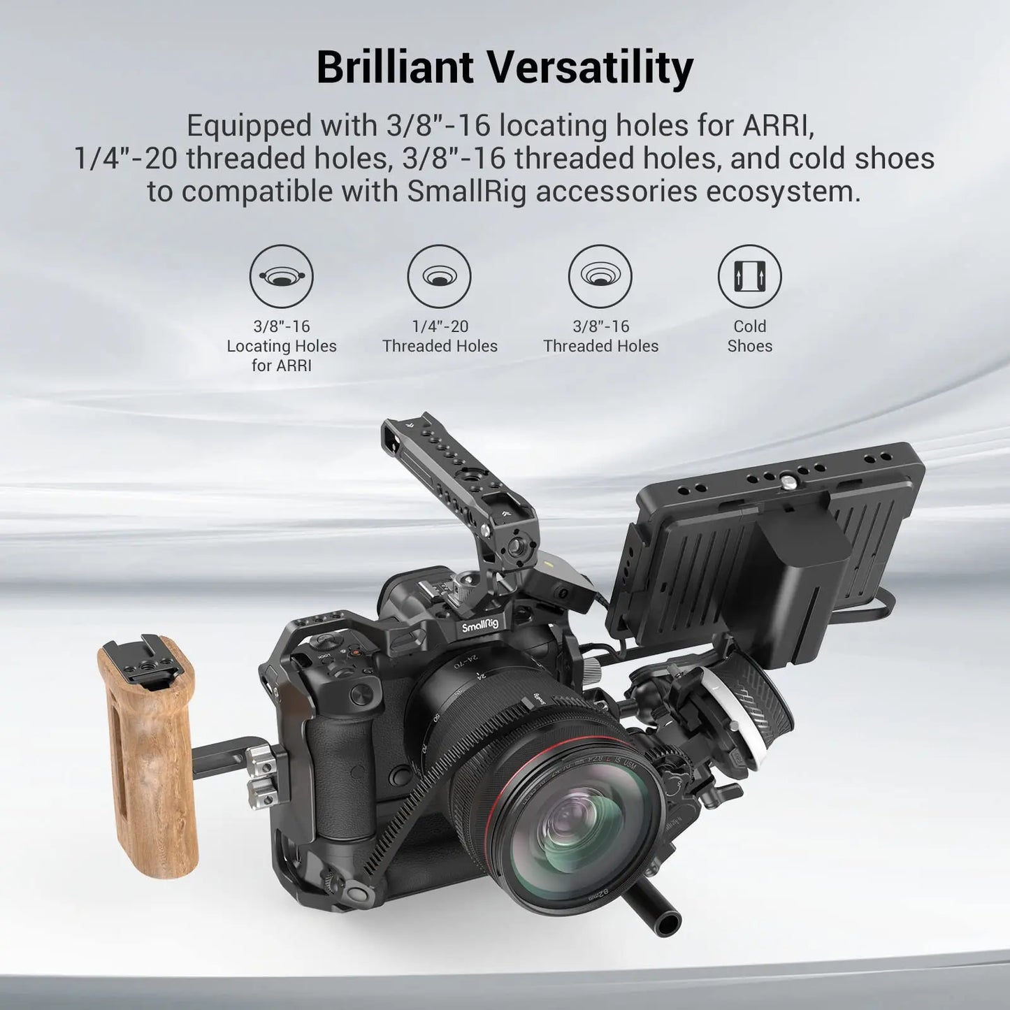 SmallRig Camera Cage for Canon EOS R5 / R6 / R5 C with BG-R10 Battery Grip