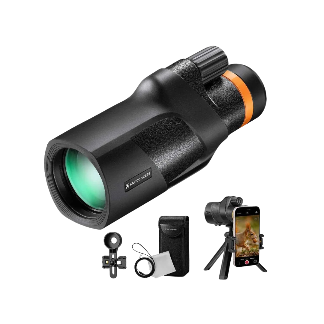 K&F Concept 12x50 BAK4 Monocular with Phone Holder & Tripod
