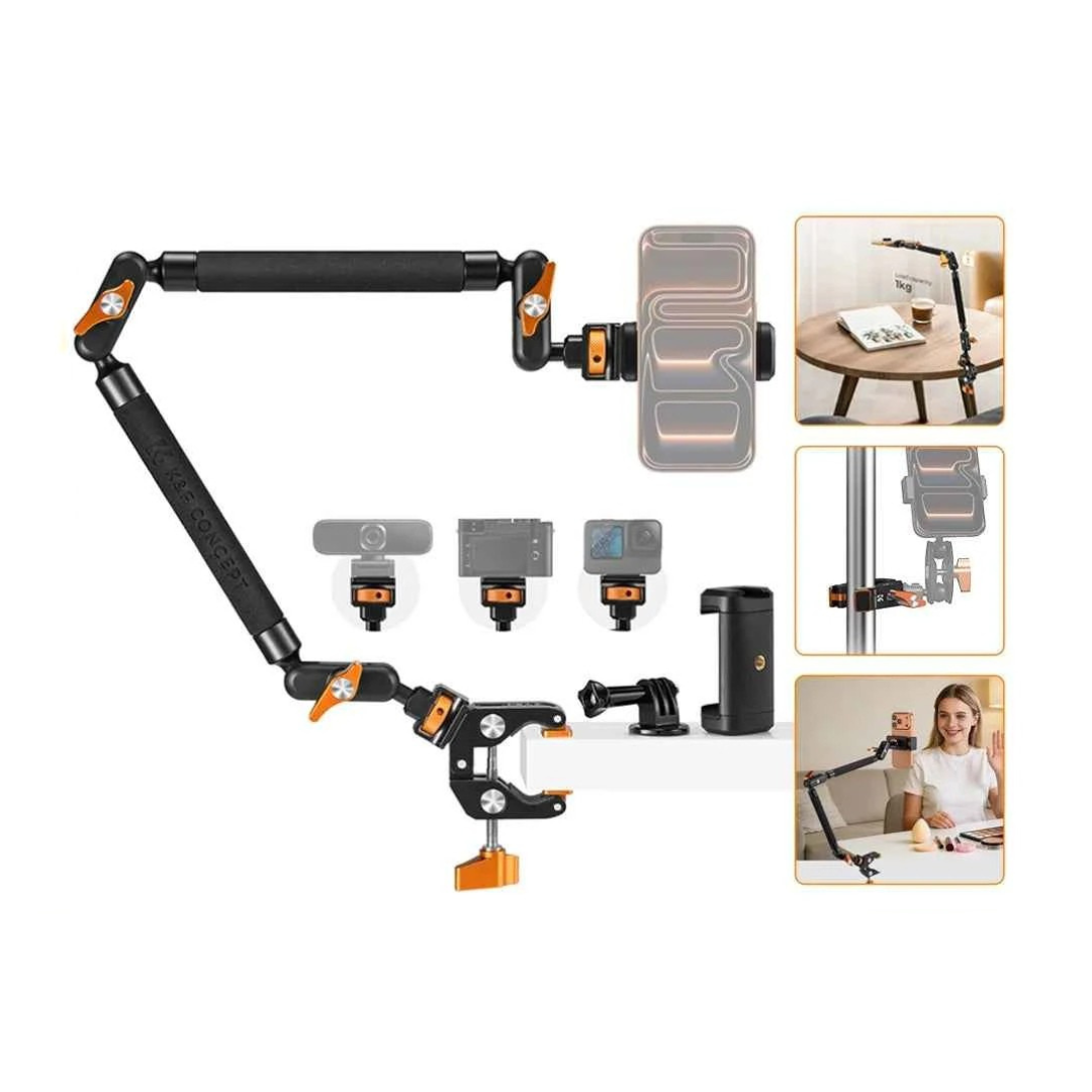 K&F 22 inch Overhead Magic Arm Clamp Kit - CameraHUB